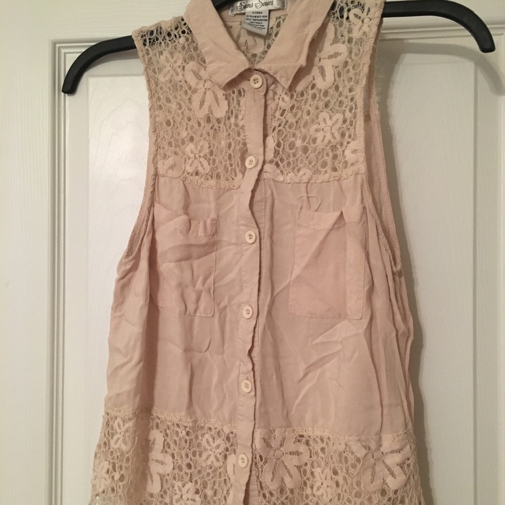 Button up tank top